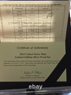 2012 us mint limited edition silver proof set