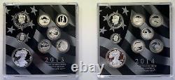 2013 & 2014 Limited Edition Silver Proof Set in Original Government Packaging
