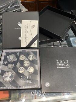 2013 Limited Edition Silver Proof Set 8 Coin with Box & COA