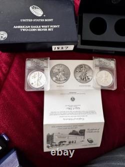 2013 RP70 EU70 AmericanEagle West Point Two Coin Set Us Mint OGP COA