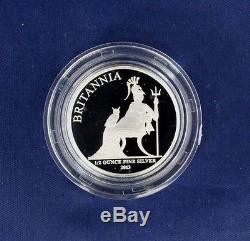 2013 Royal Mint Silver Proof Britannia 5 coin set in Case with COA (Z5/16)