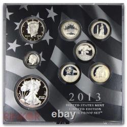 2013-S Limited Edition Silver 8-Coin Proof Set (Box and CoA)