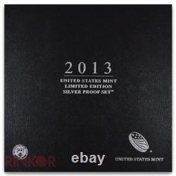 2013-S Limited Edition Silver 8-Coin Proof Set (Box and CoA)