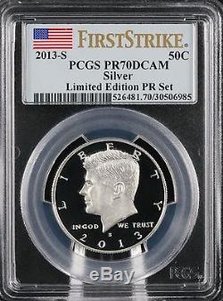 2013 S Silver Kennedy Limited Edition Proof Set PCGS PR 70 DCAM First Strike