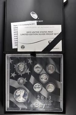 2013 S, W U. S. Mint 90% Silver Limited Edition Proof Set Original Mint Packaging