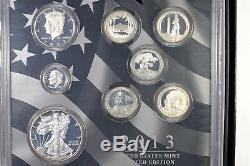 2013 S, W U. S. Mint 90% Silver Limited Edition Proof Set Original Mint Packaging
