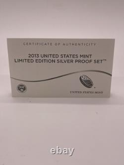 2013 US Mint Limited Edition Silver Proof Set OGP & COA Coins Have Toning