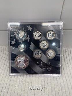 2013 US Mint Limited Edition Silver Proof Set Slight Toning. Mint Box/COA