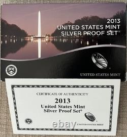 2013 US Mint Silver Proof Set $1 Proof Silver San Francisco COA