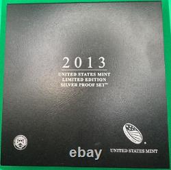 2013 United States Limited Edition Silver Proof Set With Box And Coa