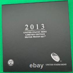 2013 United States Limited Edition Silver Proof Set With Box And Coa