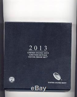 2013 United States Mint Limited Edition Silver Proof Set, 50,000 pieces SOLD OUT