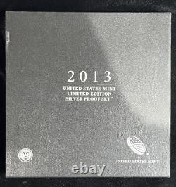2013 United States Mint Limited Edition Silver Proof Set With Cool Toning