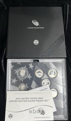 2013 United States Mint Limited Edition Silver Proof Set With Cool Toning