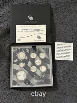2013 United States Mint Limited Edition Silver Proof Set with OGP And COA