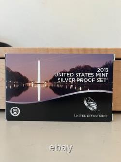 2013 United States Mint Silver Proof Set with Box & COA- Gem Cameo Beauties