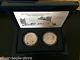 2013 W 2 Coin West Point Silver Eagle Set Enhanced & Reverse Proof With Box Coa