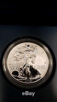 2013 W American Eagle West Point Two-coin Silver Set Enhanced Reverse Proof Coa