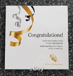 2013-W Proof Silver Eagle Congratulations Set Original Packaging