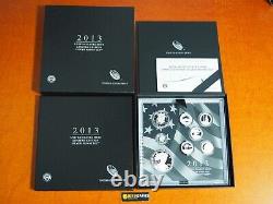 2013 W Proof Silver Eagle Limited Edition Proof Set In Ogp