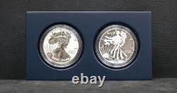 2013 W REVERSE PROOF & ENHANCED SILVER EAGLE 2 COIN SET WithOGP Free Shipping