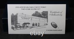 2013 W REVERSE PROOF & ENHANCED SILVER EAGLE 2 COIN SET WithOGP Free Shipping
