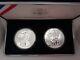 2013-w Silver Eagle? Two-coin Set? Enhanced Proof & Reverse Proof? Withcoa
