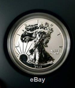 2013 W Silver Eagle West Point 2 Coin Set 75th Anniv Rev Proof & Enhanced Unc