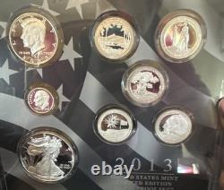 2013 W US Mint Limited Edition Silver Proof Set. 8 Coins OGP & COA