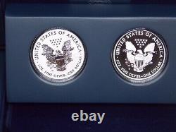 2013 W WEST POINT Proof Silver Eagle (2 Coin) Set Reverse Enhanced Box & COA