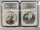 2013 W West Point Set Early Release Proof & Enhanced Silver Eagle Pf70 Sp70
