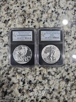 2013 West Point Silver Eagle 2 Coin Proof Set NGC PF70 Reverse / SP70 Enhanced
