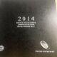 2014 Limited Edition Silver Us Mint Proof Set With Ogp (box, Case & Coa)