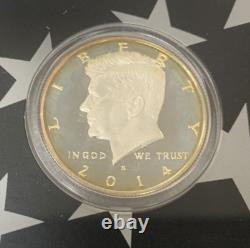 2014 Limited Edition Silver Proof Set 8 Coin Box & COA Slight Toning