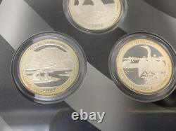 2014 Limited Edition Silver Proof Set 8 Coin Box & COA Slight Toning