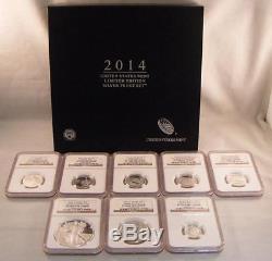 2014 Limited Edition Silver Proof Set All NGC PR 70 Ultra Cameo