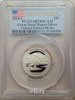 2014 Limited Edition Silver Proof Set PCGS PR70 DCAM 8 Coin Set First Strike