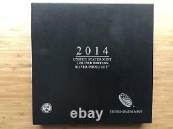 2014 Limited Edition Silver Proof Set in OGP with 1 Troy oz Silver American Eagle