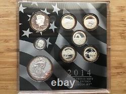 2014 Limited Edition Silver Proof Set in OGP with 1 Troy oz Silver American Eagle