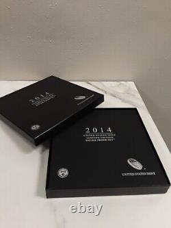 2014 Limited Edition US Mint Silver Proof Set, OGP, Box & COA