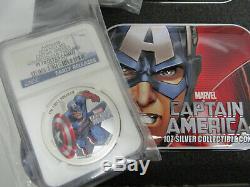 2014 NIUE $2 Marvel Avengers 1oz PURE SILVER 4-COIN SET Proof PF 70