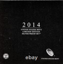 2014-S Silver Proof Set Limited Edition 8 Silver Coins Includes Silver American 2014-S Silver Proof Set Limited Edition 8 Silver Coins Includes Silver American
