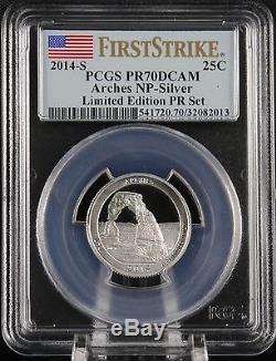 2014 S Silver Quarter Limited Edition Proof Set PCGS PR 70 DCAM First Strike