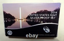 2014-S US Mint 90% Silver Proof Set 14 Coin Set some Toning, $125 in spot Silver