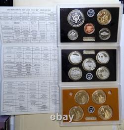 2014-S US Mint 90% Silver Proof Set 14 Coin Set some Toning, $125 in spot Silver