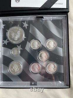 2014-S US Mint Limited Edition Silver Proof Set 8 Coins with Box COA