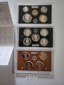 2014-S US Mint Silver Proof Set with COA & Box 14 Coins 90% United States