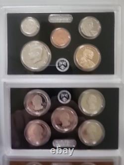 2014-S US Mint Silver Proof Set with COA & Box 14 Coins 90% United States