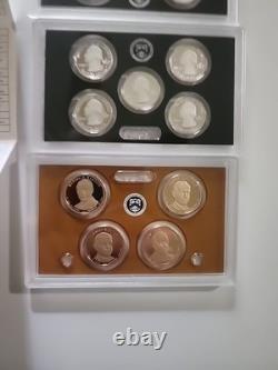 2014-S US Mint Silver Proof Set with COA & Box 14 Coins 90% United States