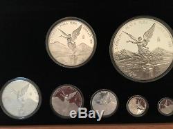 2014 Silver Libertad 7 Coin Proof Set Box & COA
